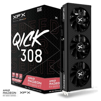 Product image of XFX Radeon RX 6600 XT Speedster QICK 308 Black 8GB GDDR6 - Click for product page of XFX Radeon RX 6600 XT Speedster QICK 308 Black 8GB GDDR6
