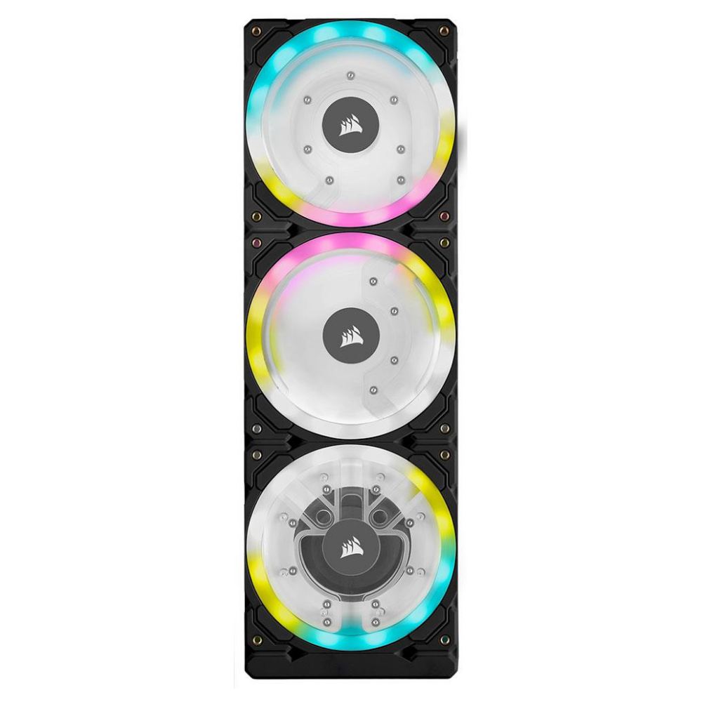 A large main feature product image of Corsair Hydro X Series XD7 RGB Pump/Reservoir Combo — Black