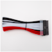 A product image of GamerChief Elite Series 24-Pin ATX 30cm Sleeved Extension Cable (Red/White/Black)