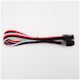 A small tile product image of GamerChief Elite Series 6-Pin PCIe 30cm Sleeved Extension Cable (Red/White/Black)