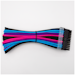 A product image of GamerChief Elite Series 24-Pin ATX 30cm Sleeved Extension Cable (Blue/Pink/Purple/Black)