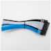 A product image of GamerChief Elite Series 24-Pin ATX 30cm Sleeved Extension Cable (Blue/White/Black)