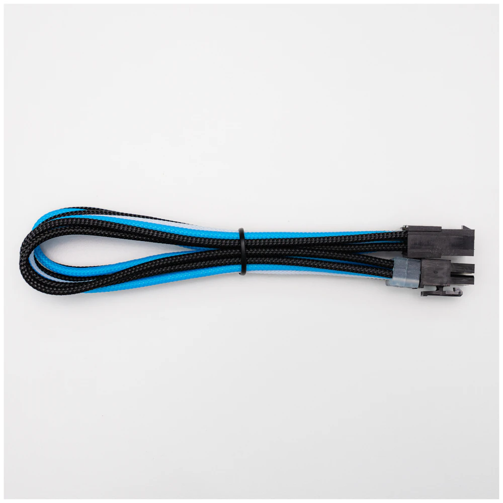 GamerChief Elite Series 8-Pin EPS 30cm Sleeved Extension Cable (Blue/White/Black)