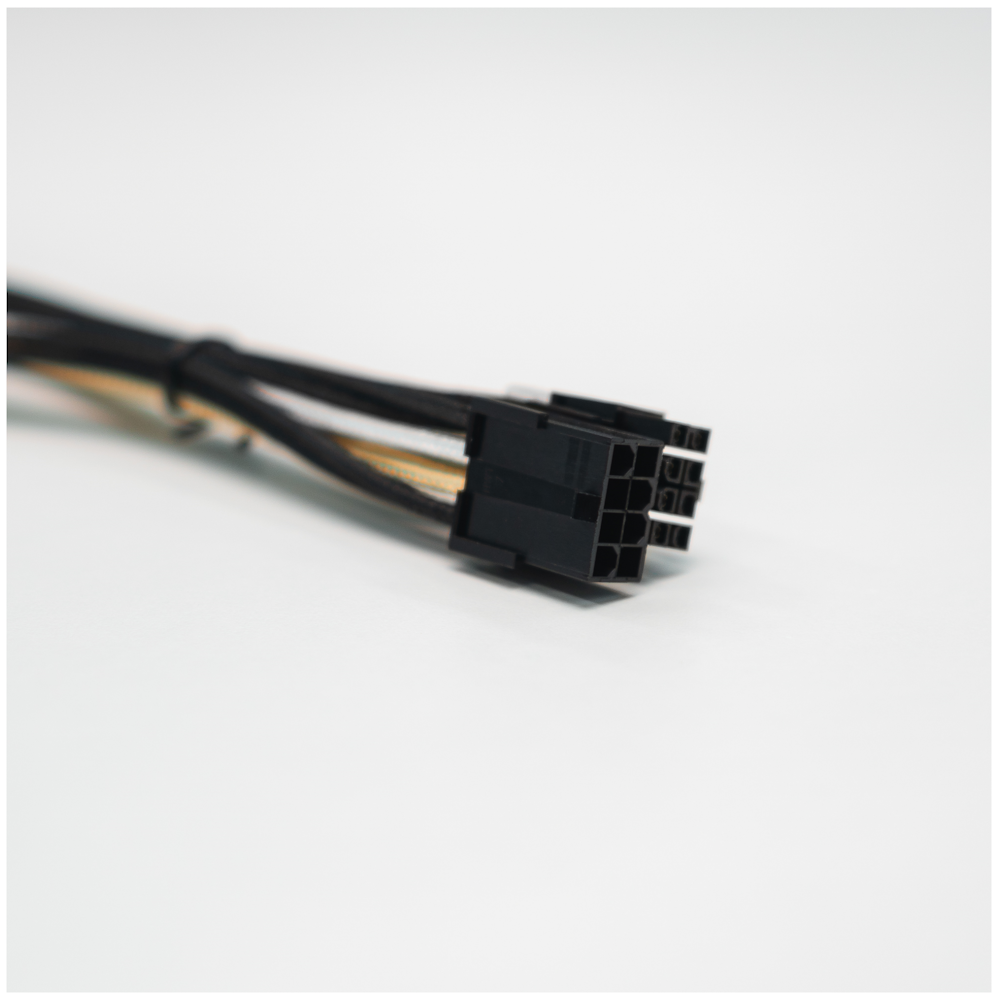 A large main feature product image of GamerChief Elite Series 8-Pin EPS 30cm Sleeved Extension Cable (Gold/White/Black)