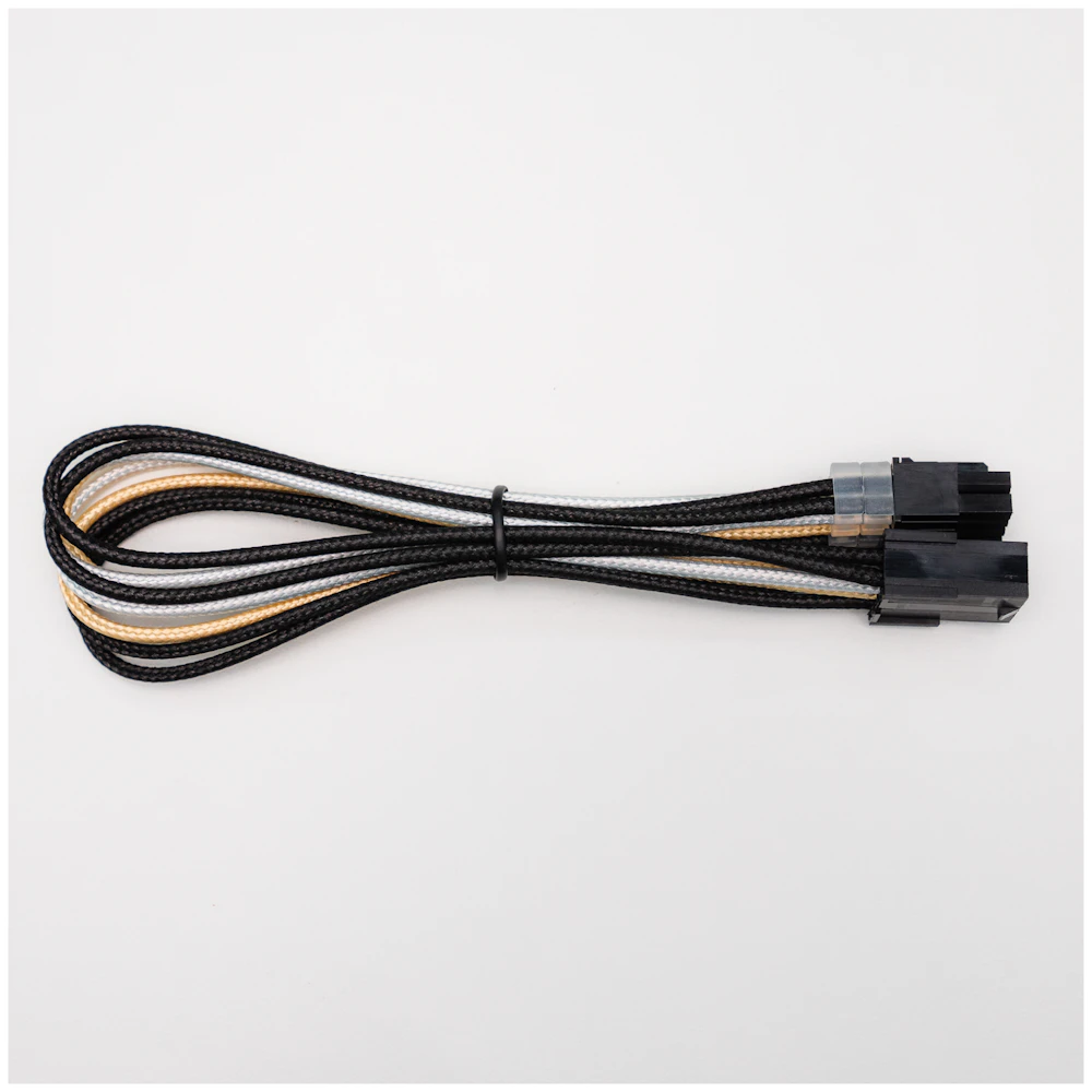 GamerChief Elite Series 8-Pin EPS 30cm Sleeved Extension Cable (Gold/White/Black)