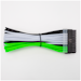 A product image of GamerChief Elite Series 24-Pin ATX 30cm Sleeved Extension Cable (Green/White/Black)