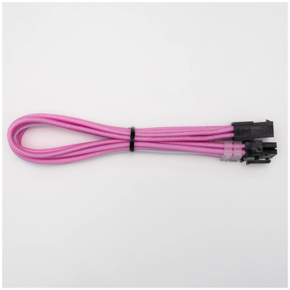 GamerChief Elite Series 8-Pin EPS 30cm Sleeved Extension Cable (Pink/White)