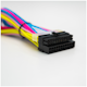 A small tile product image of GamerChief Elite Series 24-Pin ATX 30cm Sleeved Extension Cable (Yellow / Light Pink / Pink / Blue / White)