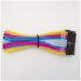 A product image of GamerChief Elite Series 24-Pin ATX 30cm Sleeved Extension Cable (Yellow / Light Pink / Pink / Blue / White)