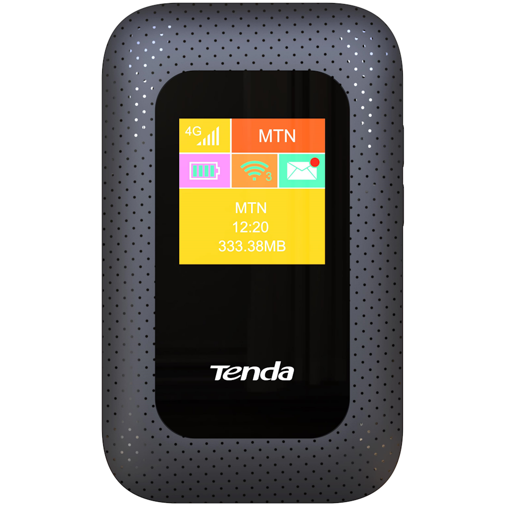 A large main feature product image of Tenda 4G185 4G LTE-Advanced Pocket Mobile Wi-Fi Hotspot