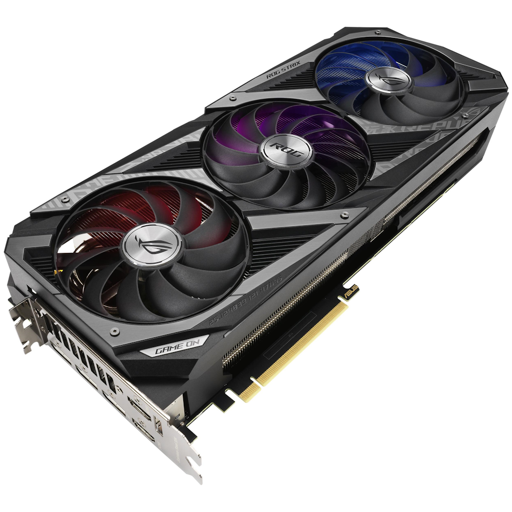 A large main feature product image of ASUS GeForce RTX 3080 ROG Strix Gaming LHR 10GB GDDR6X