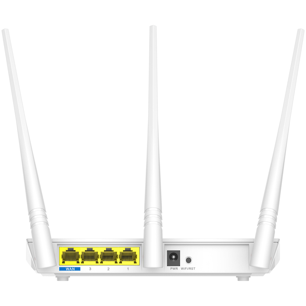 A large main feature product image of Tenda F3 300Mbps Wireless Router