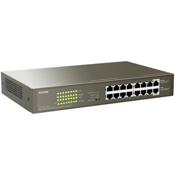 Product image of Tenda TEG1116P-16-150W 1000M&PoE 16-Port Gigabit Ethernet Switch with 16-Port PoE - Click for product page of Tenda TEG1116P-16-150W 1000M&PoE 16-Port Gigabit Ethernet Switch with 16-Port PoE