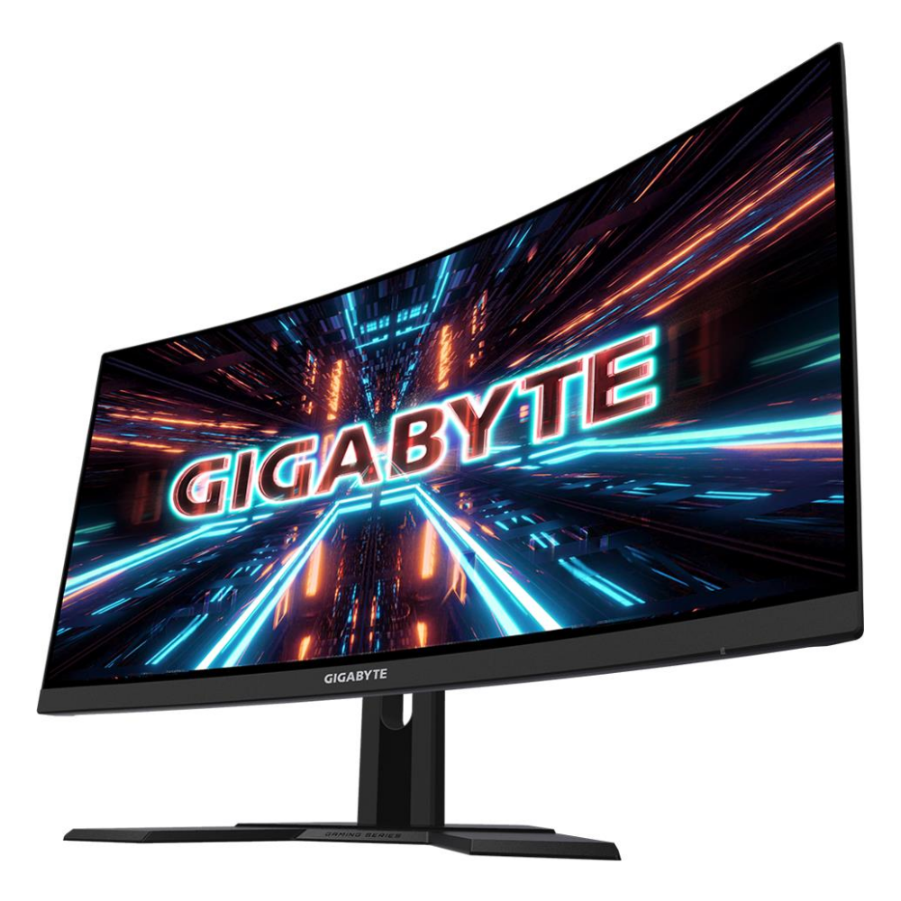 A large main feature product image of Gigabyte G27FC-A 27" Curved FHD 170Hz VA Monitor