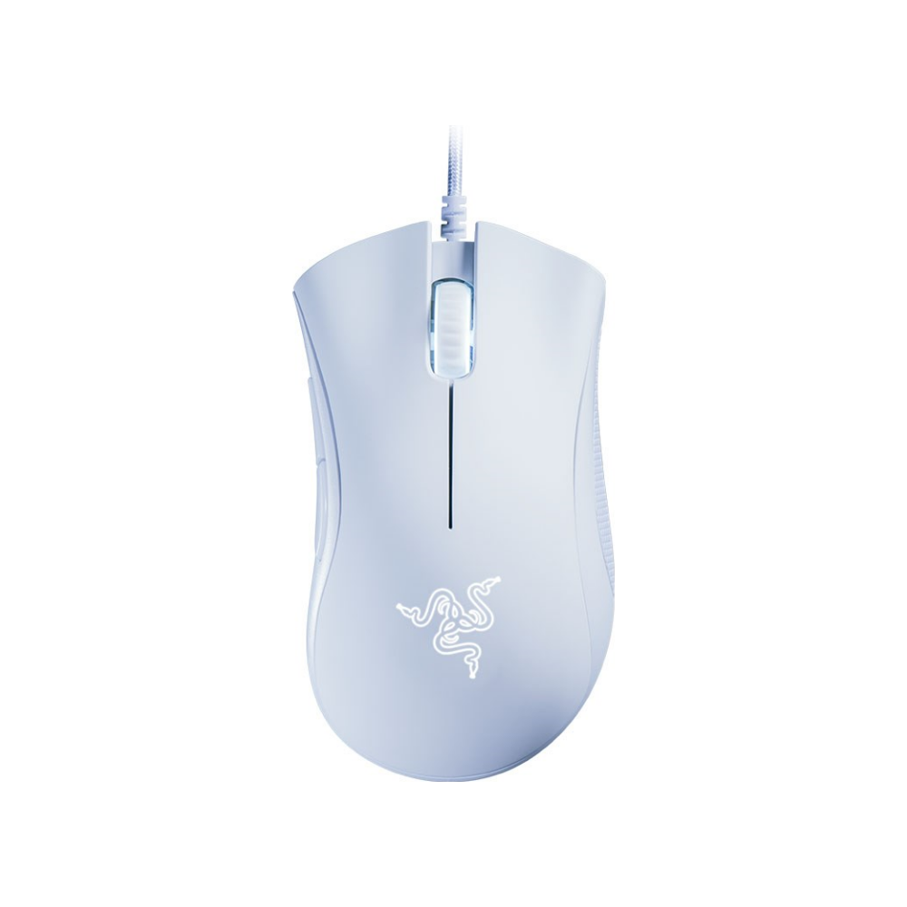 A large main feature product image of Razer DeathAdder Essential - Wired Ergonomic Gaming Mouse (White)