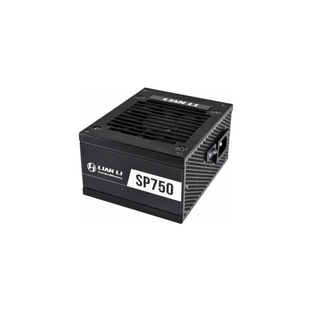 A large main feature product image of Lian Li SP750 750W Gold SFX Modular PSU - Black