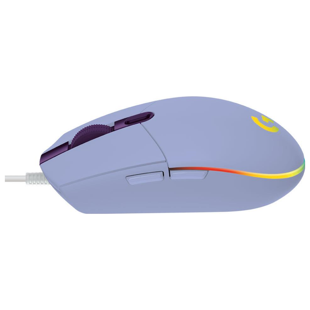 A large main feature product image of Logitech G203 LIGHTSYNC RGB Gaming Mouse - Lilac