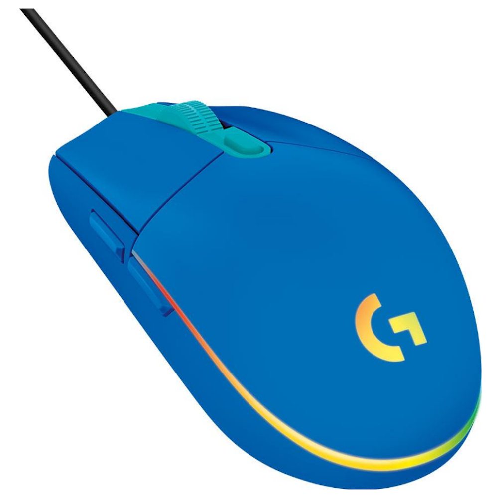 A large main feature product image of Logitech G203 LIGHTSYNC RGB Gaming Mouse - Blue