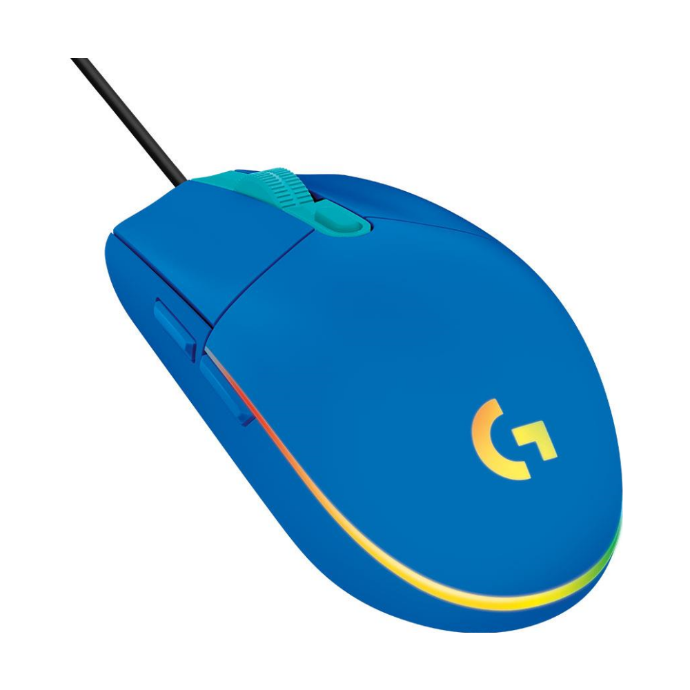 A large main feature product image of Logitech G203 LIGHTSYNC RGB Gaming Mouse - Blue