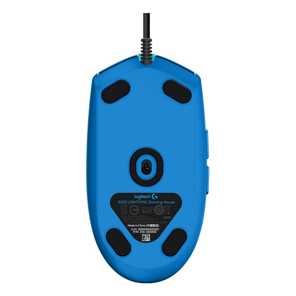 A large main feature product image of Logitech G203 LIGHTSYNC RGB Gaming Mouse - Blue