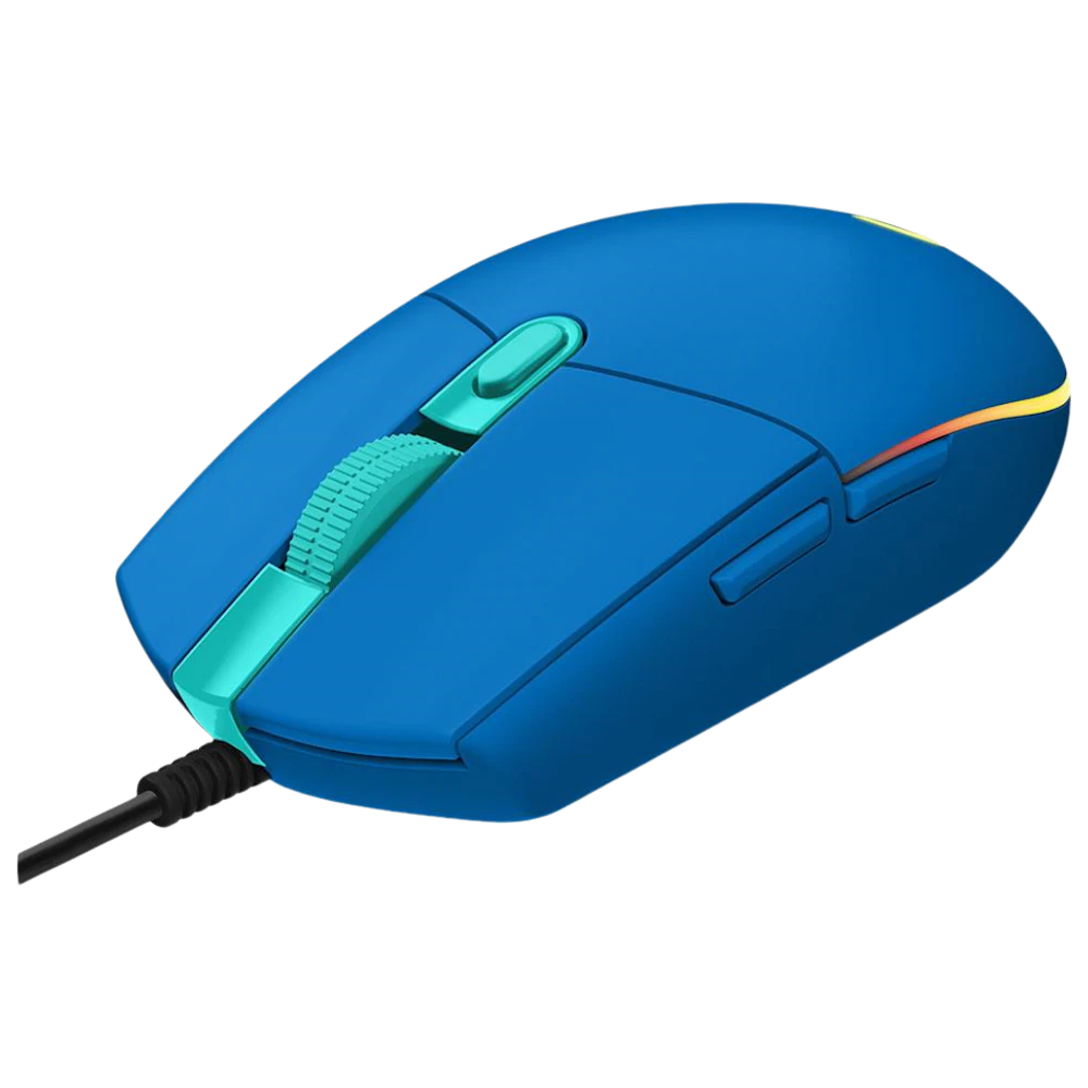 A large main feature product image of Logitech G203 LIGHTSYNC RGB Wired Gaming Mouse (Blue)