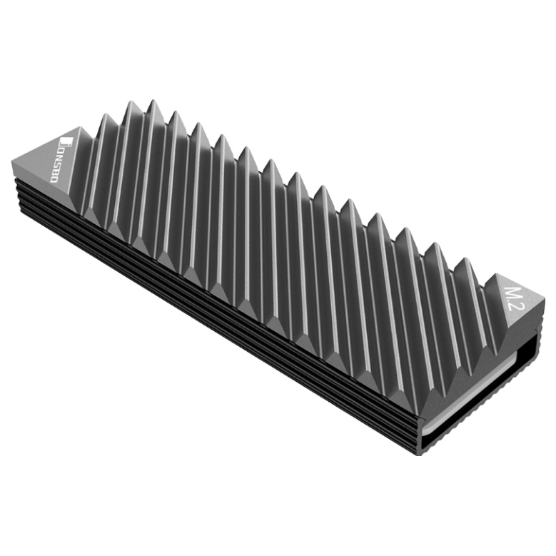 A large main feature product image of Jonsbo Aluminium M.2 SSD Heatsink (Grey)