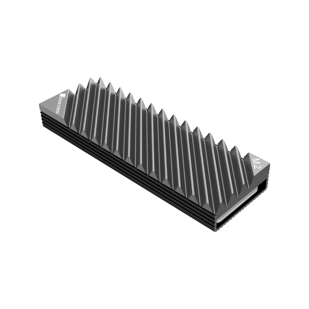 A large main feature product image of Jonsbo Aluminium M.2 SSD Heatsink (Grey)