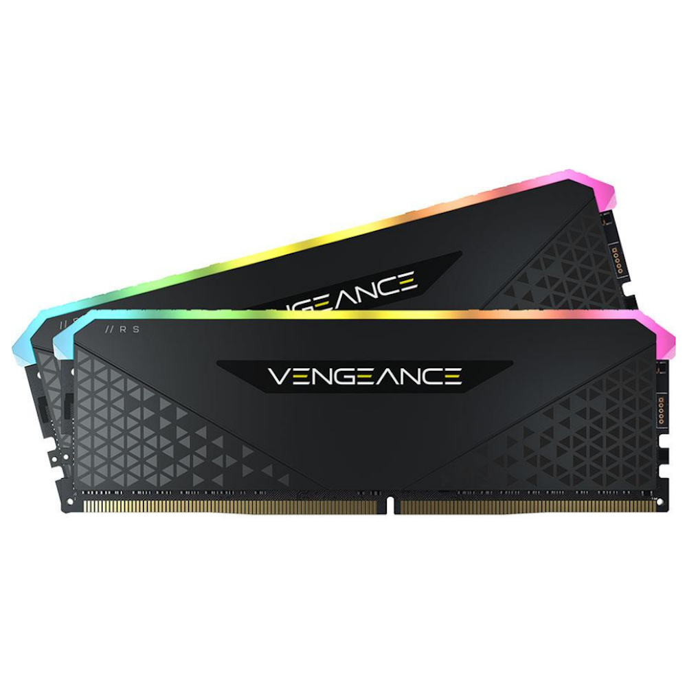 A large main feature product image of Corsair 32GB Kit (2x16GB) DDR4 Vengeance RGB RS C18 3600MHz - Black