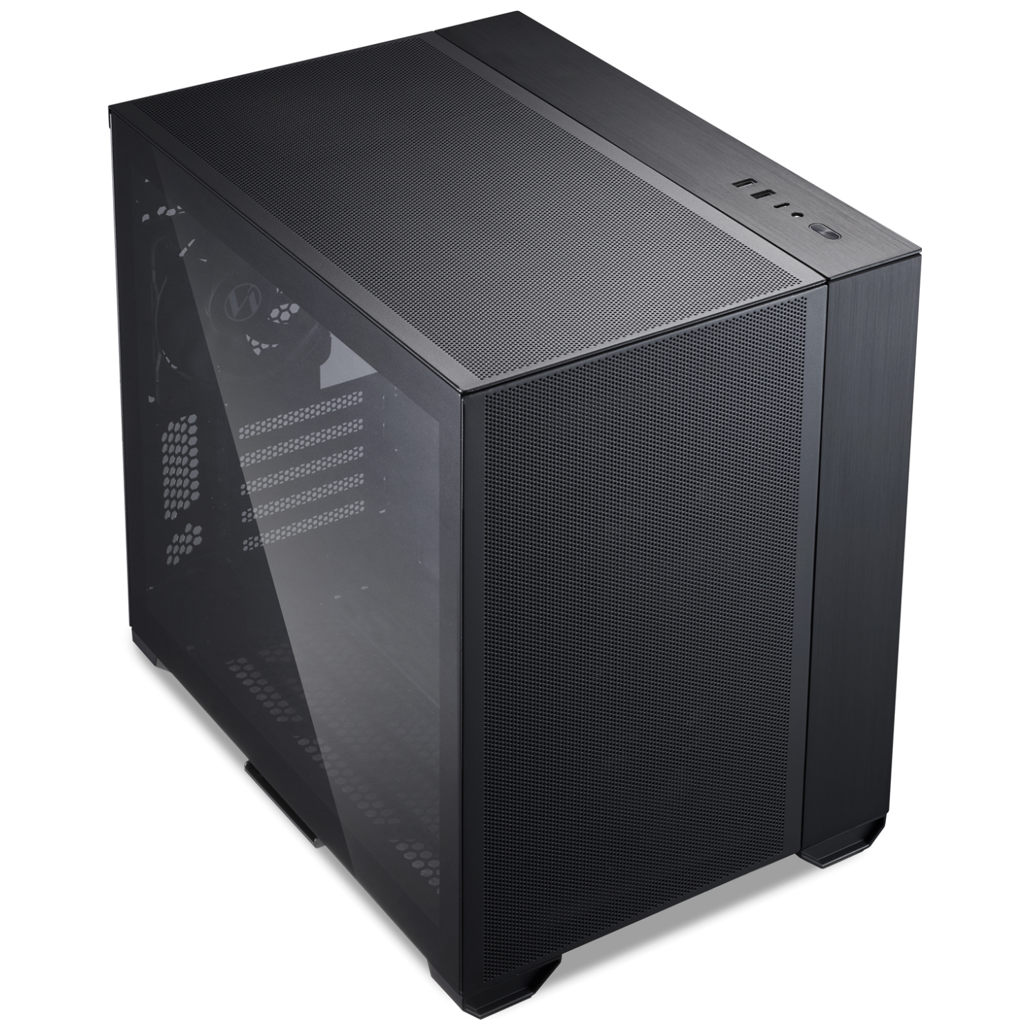 A large main feature product image of Lian Li O11 Air Mini - Compact Mid Tower ATX Case (Black)