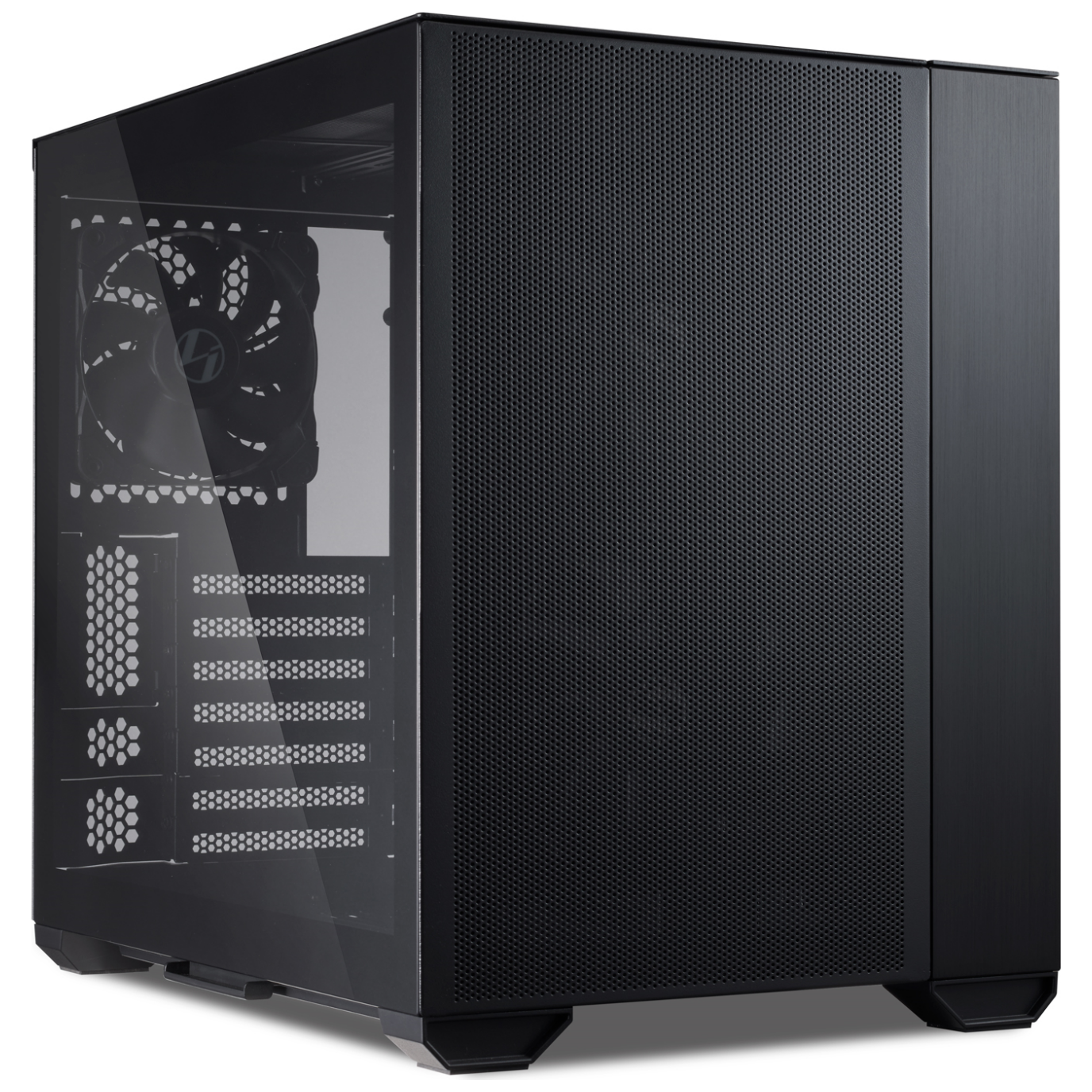 A large main feature product image of Lian Li O11 Air Mini - Compact Mid Tower ATX Case (Black)