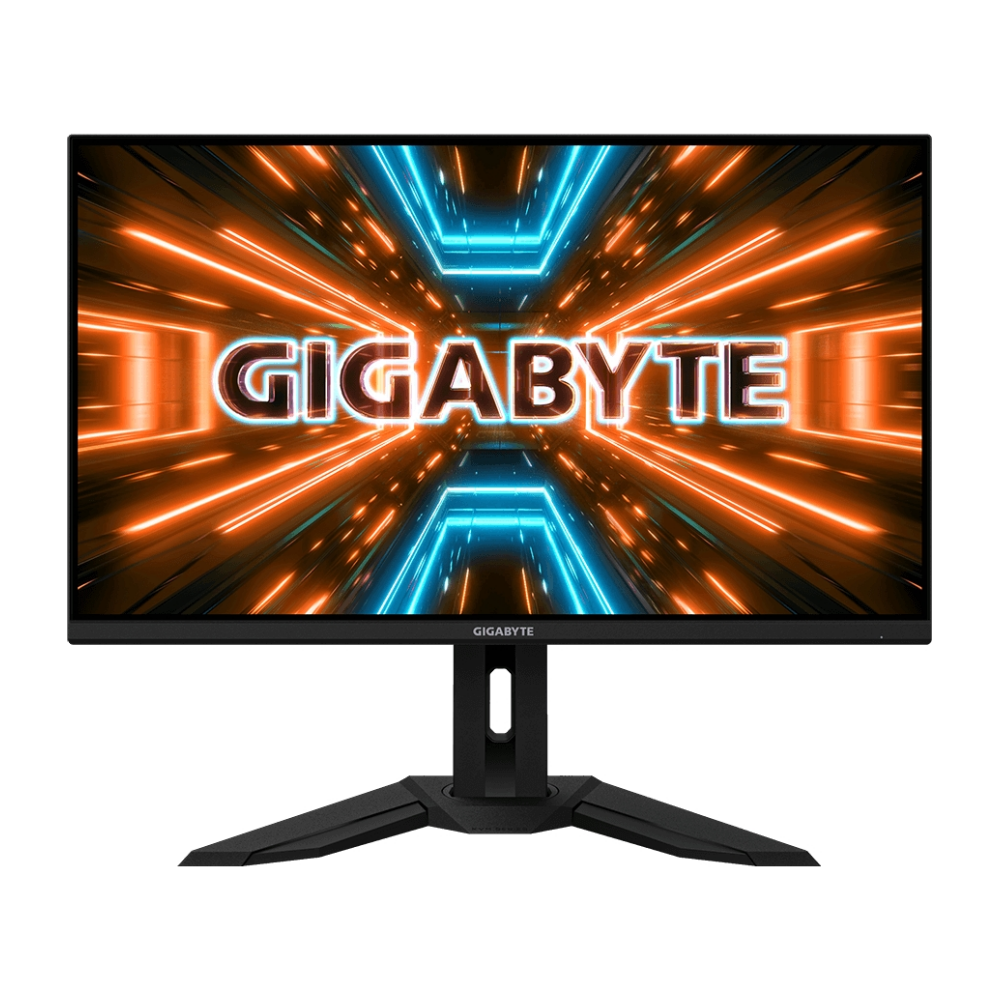 A large main feature product image of Gigabyte M32U 31.5" UHD 144Hz IPS Monitor