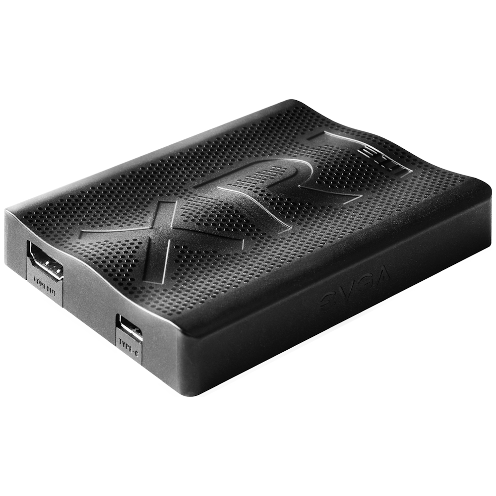A large main feature product image of eVGA XR1 Lite Full HD Capture Box