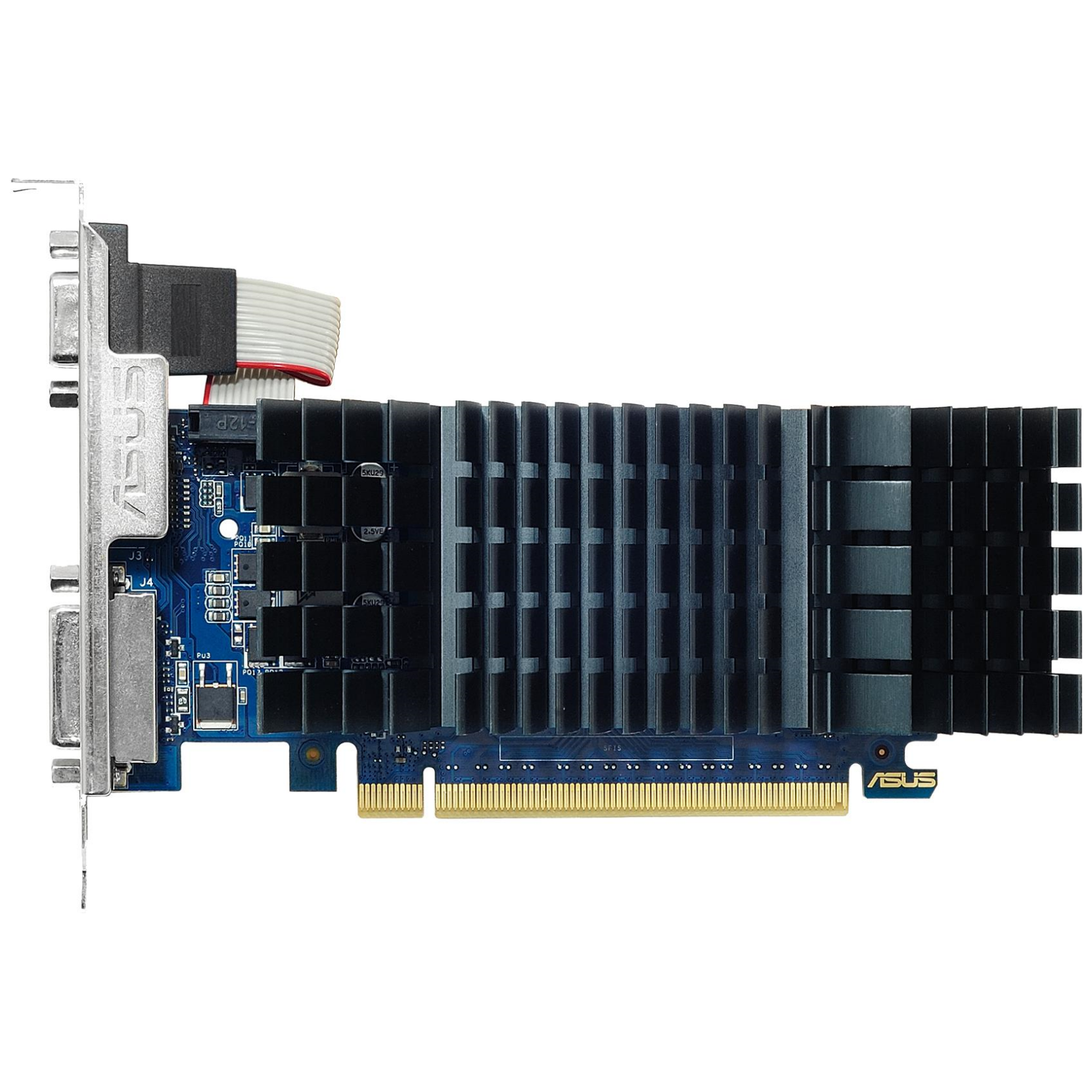 A large main feature product image of ASUS GeForce GT 730 2GB GDDR5