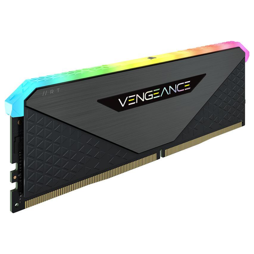 A large main feature product image of Corsair 32GB Kit (2x16GB) DDR4 Vengeance RGB RT C18 4600MHz - Black