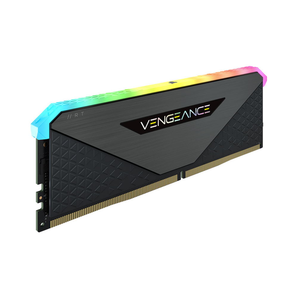 A large main feature product image of Corsair 64GB Kit (2x32GB) DDR4 Vengeance RGB RT C18 3600MHz - Black