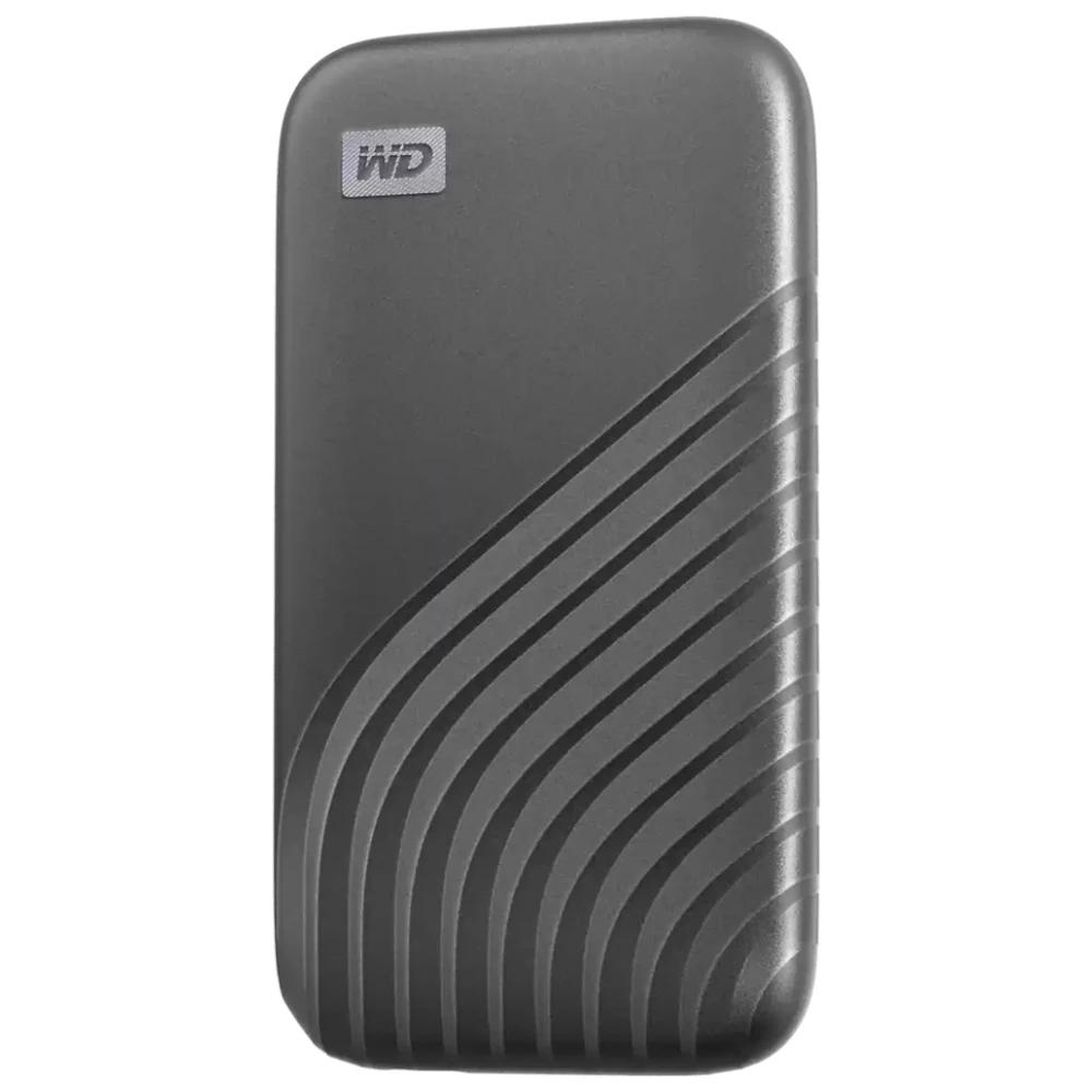 A large main feature product image of WD My Passport Portable SSD - 1TB Space Grey
