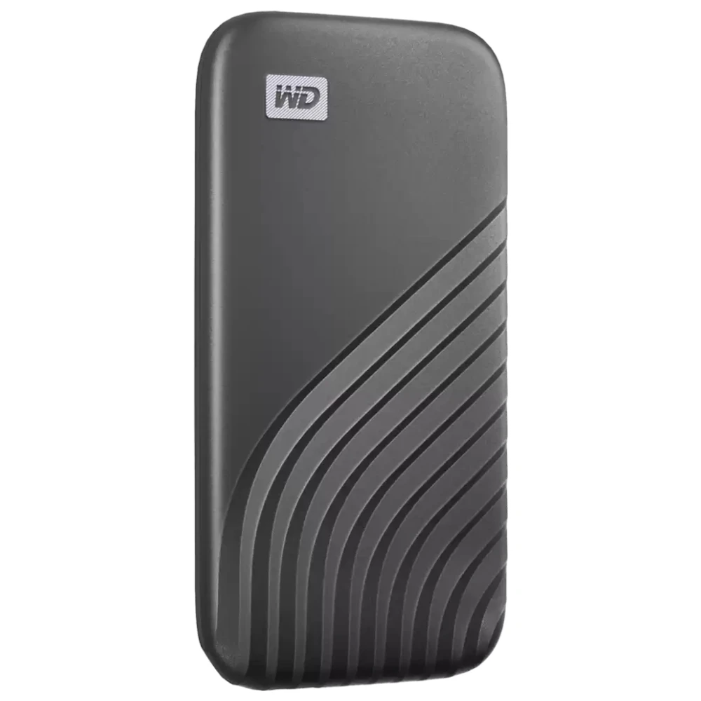 A large main feature product image of WD My Passport Portable SSD - 1TB Space Grey