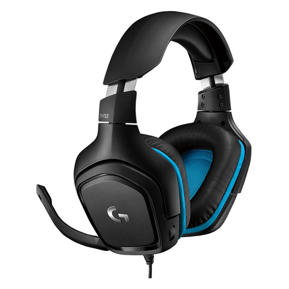 A large main feature product image of Logitech G432 7.1 Surround Sound Gaming Headset