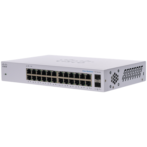 Cisco CBS110 Unmanaged 24 Port Gigabit Switch w/ 2x 1G SFP Shared Ports