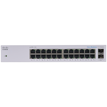 Product image of Cisco CBS110 Unmanaged 24 Port Gigabit Switch w/ 2x 1G SFP Shared Ports - Click for product page of Cisco CBS110 Unmanaged 24 Port Gigabit Switch w/ 2x 1G SFP Shared Ports