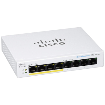 Product image of Cisco CBS110 Unmanaged 8 Port Gigabit Partial PoE Desktop Switch - Click for product page of Cisco CBS110 Unmanaged 8 Port Gigabit Partial PoE Desktop Switch