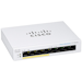 A product image of Cisco CBS110 Unmanaged 8 Port Gigabit Partial PoE Desktop Switch