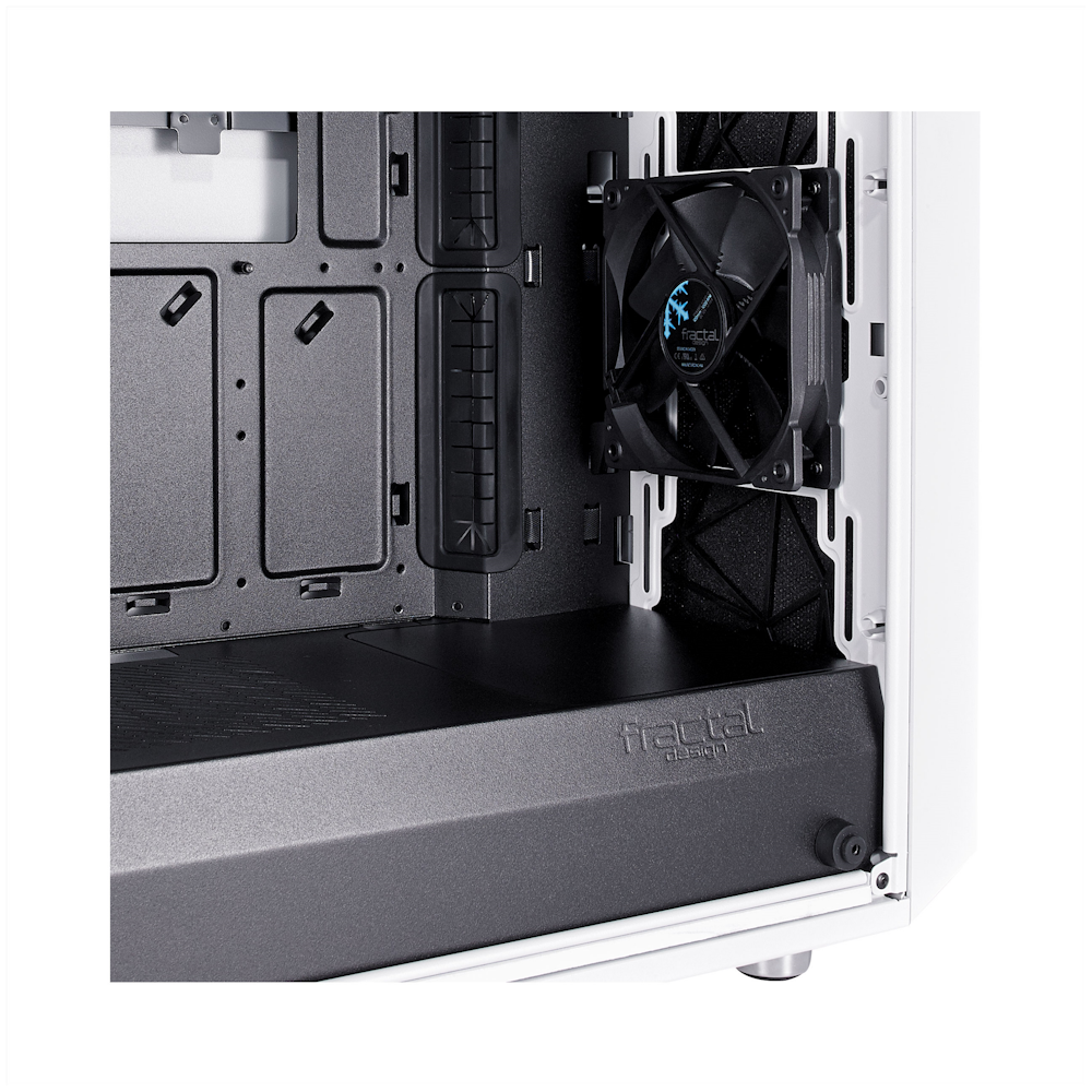A large main feature product image of Fractal Design Meshify C TG Clear Tint Mid Tower Case - White