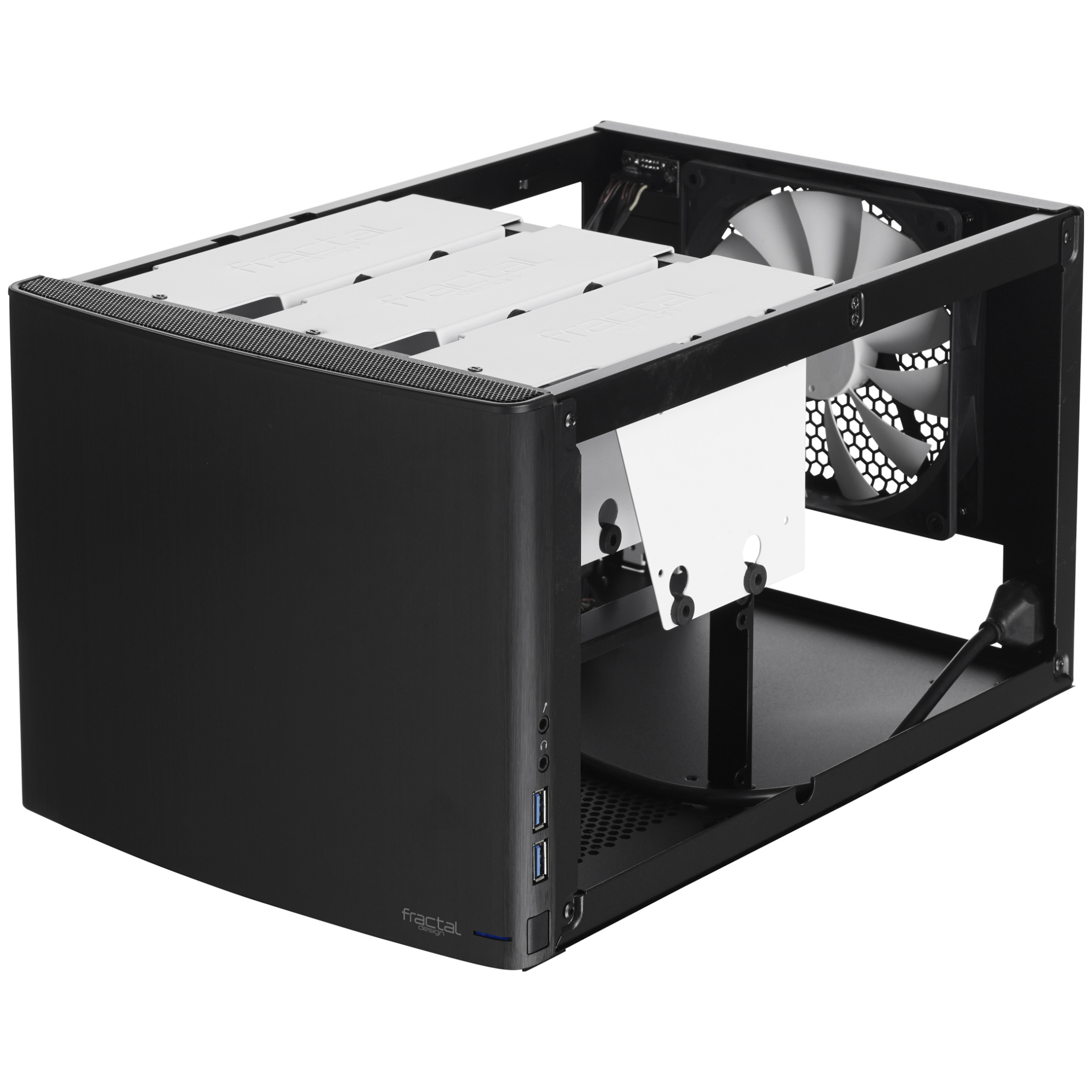A large main feature product image of Fractal Design Node 304 SFF 19.2L Mini-ITX Case (Black)