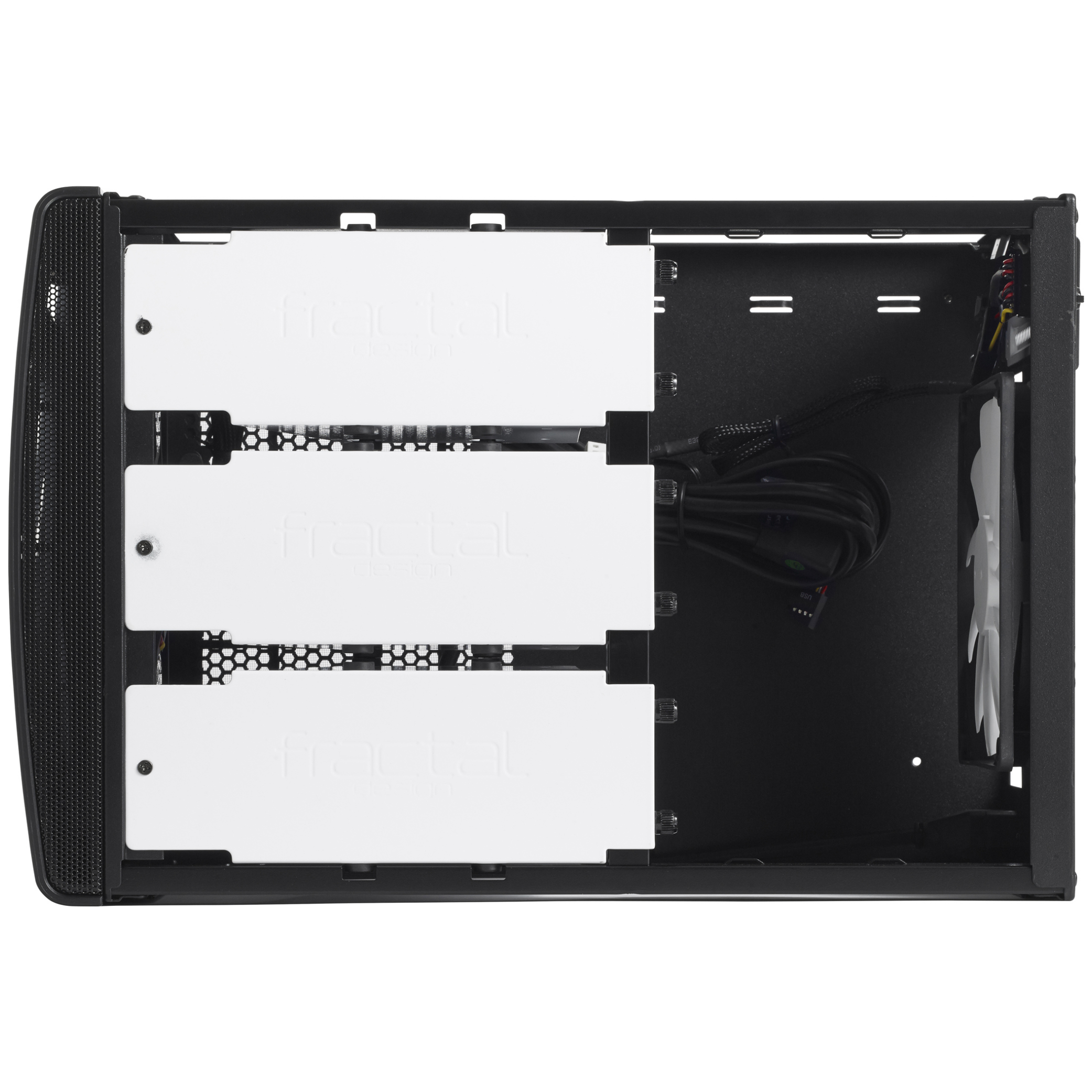 A large main feature product image of Fractal Design Node 304 SFF 19.2L Mini-ITX Case (Black)