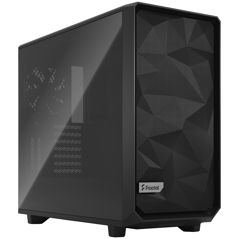 A large main feature product image of Fractal Design Meshify 2 TG Light Tint Mid Tower Case - Black