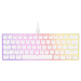 A product image of Corsair K65 RGB MINI 60% Mechanical Gaming Keyboard MX Speed - White