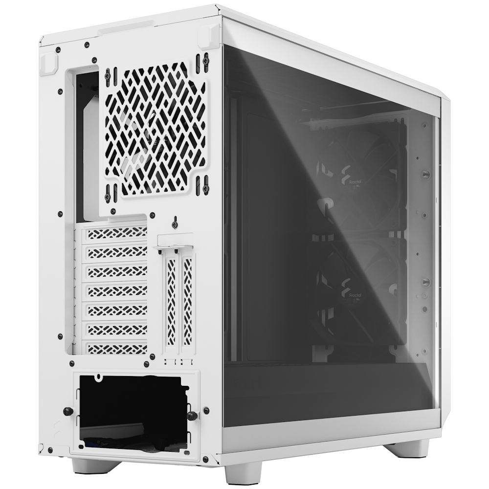 A large main feature product image of Fractal Design Meshify 2 TG Clear Tint Mid Tower Case - White