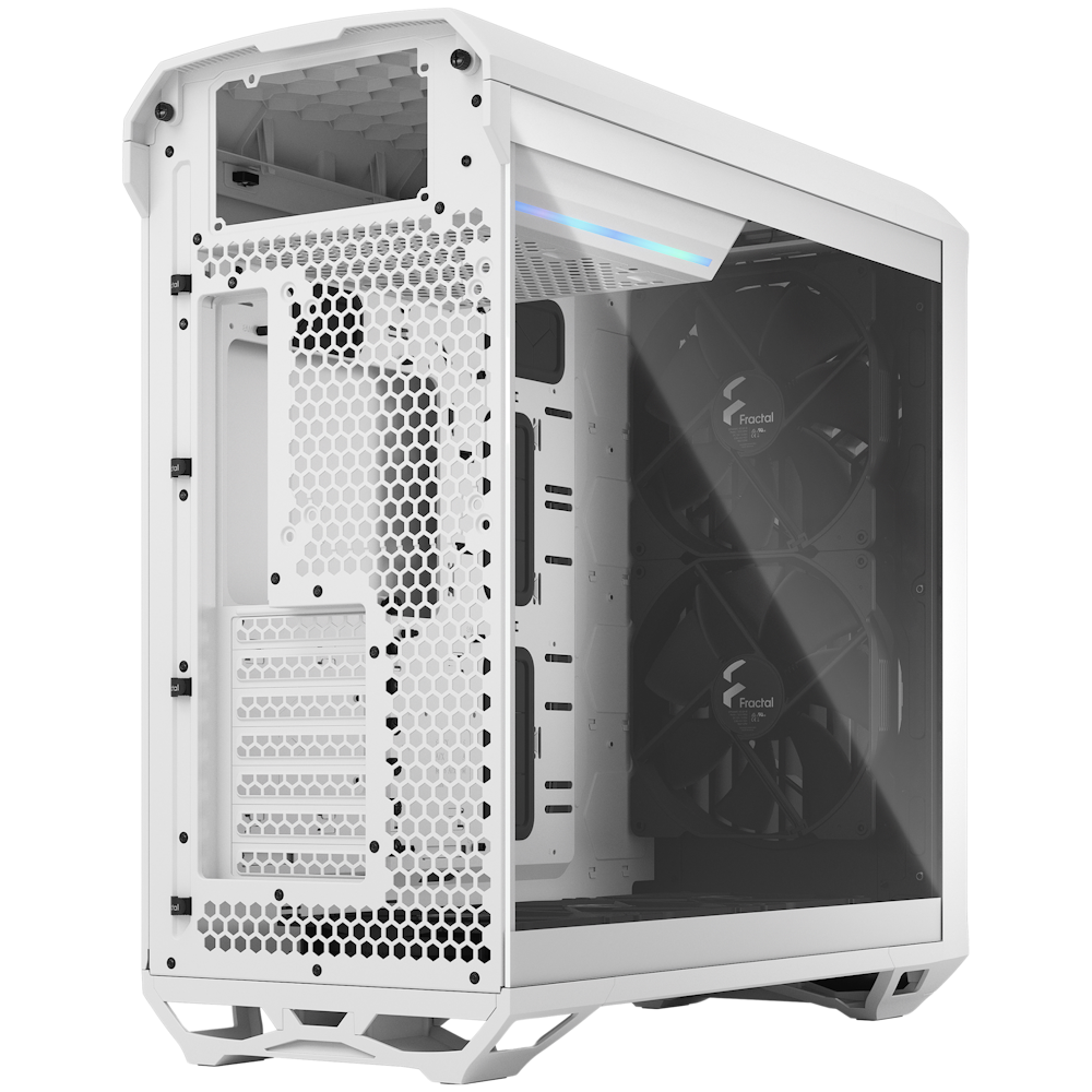 A large main feature product image of Fractal Design Torrent TG Clear Tint Mid Tower Case - White
