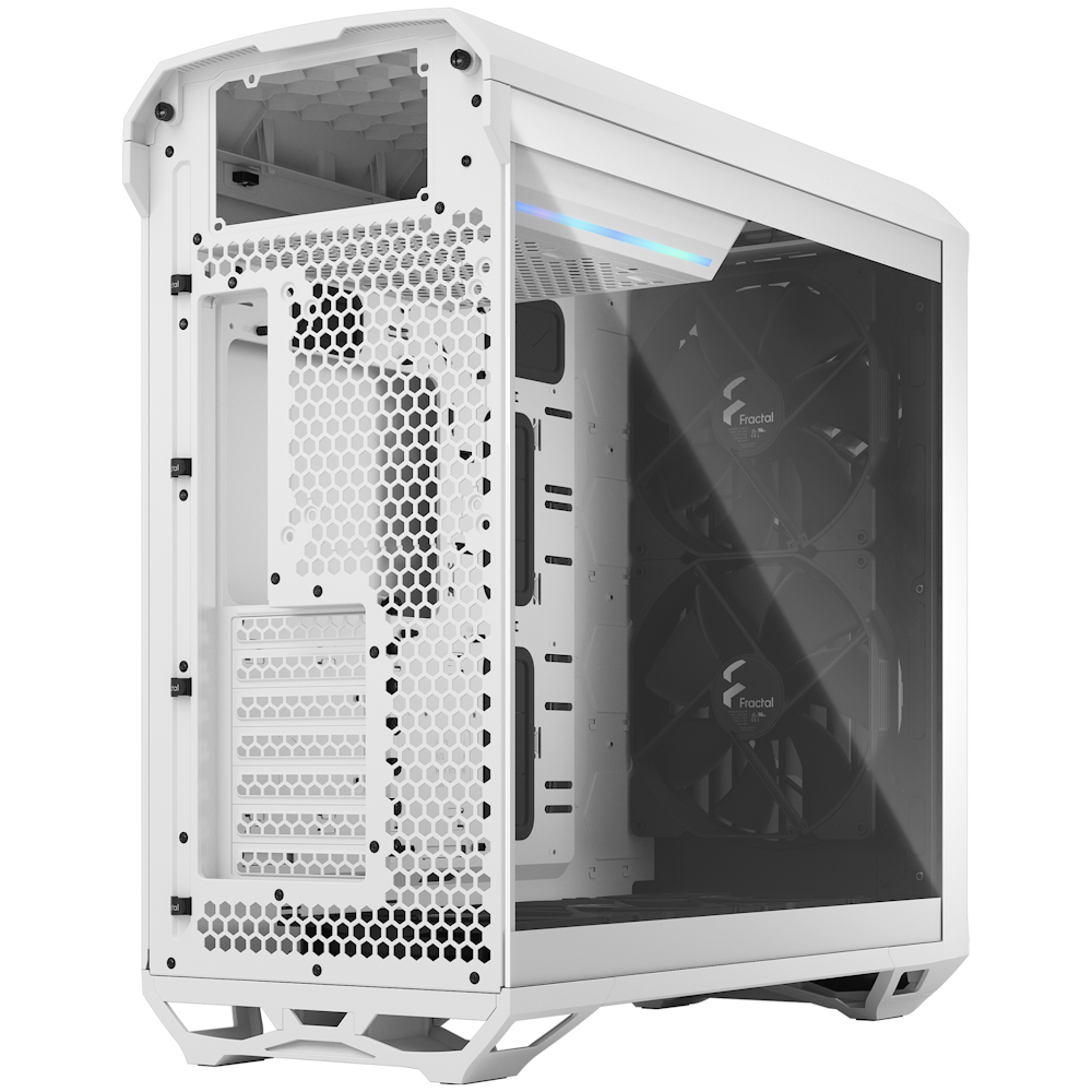 A large main feature product image of Fractal Design Torrent TG Clear Tint Mid Tower Case - White